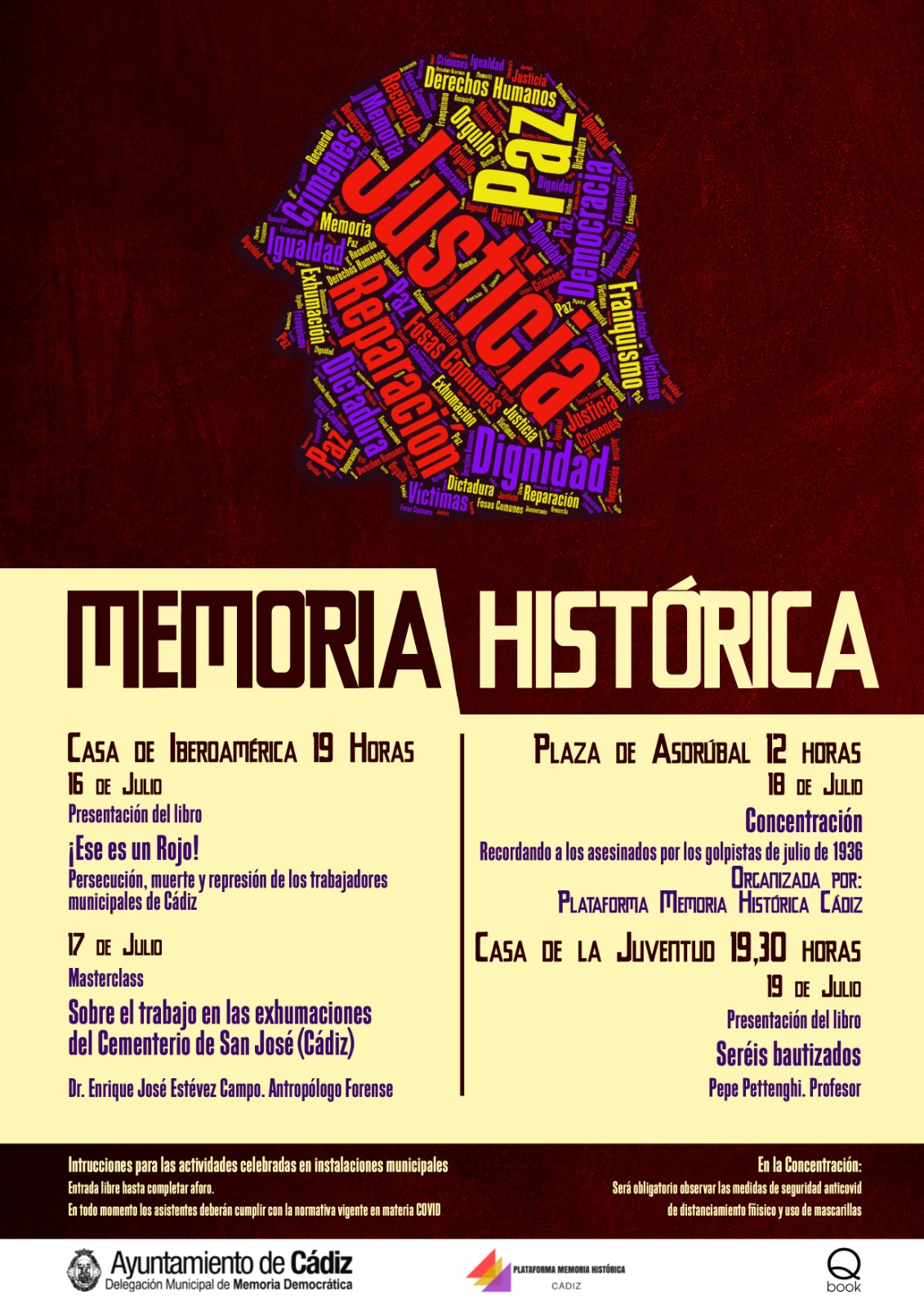 Dos libros, una masterclass y una concentración para ahondar en la Memoria Histórica de Cádiz